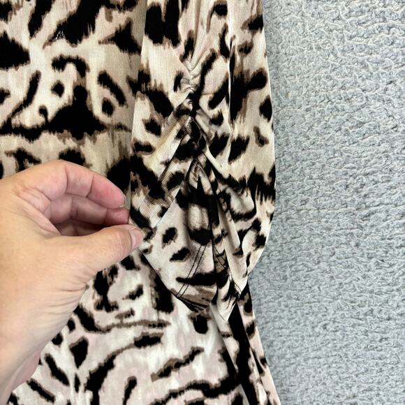 Chicos Top Large Mob Wife Leopard Boho Animal Print Slinky Stretchy Bold Travel - Picture 5 of 10